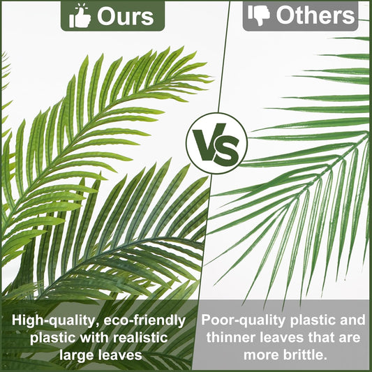 8.5ft Tall Artificial Phoenix Palm Tree for Outdoors Indoor Decor, Large Faux Coconut Silk Palm Tree Tropical Fake Tree Perfect for Outside Patio Poolside Porch Home Office Decor (Set of 2)