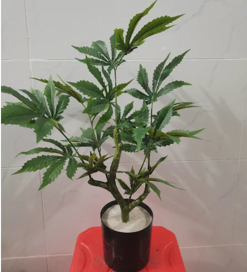 Faxu Marijuana Plants Fake Hemp Plant for Home Decor