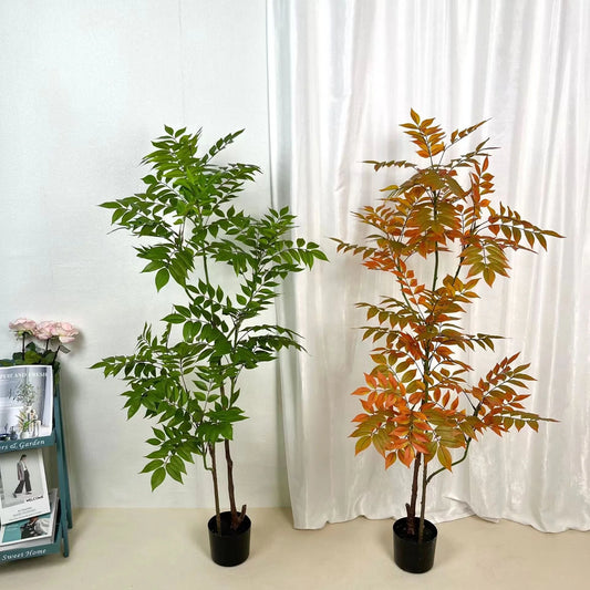 Colorful Artificial Potted Trees Plastic Plants with Pot in Sizes 100cm 160cm Made in GUA by Ov