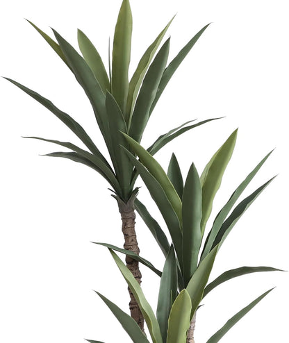 Artificial Agave Trees 4.5Ft Faux Agave Plant with 3 Heads Silk Faux Tree in Plastic Pot for Home Garden Office Decor