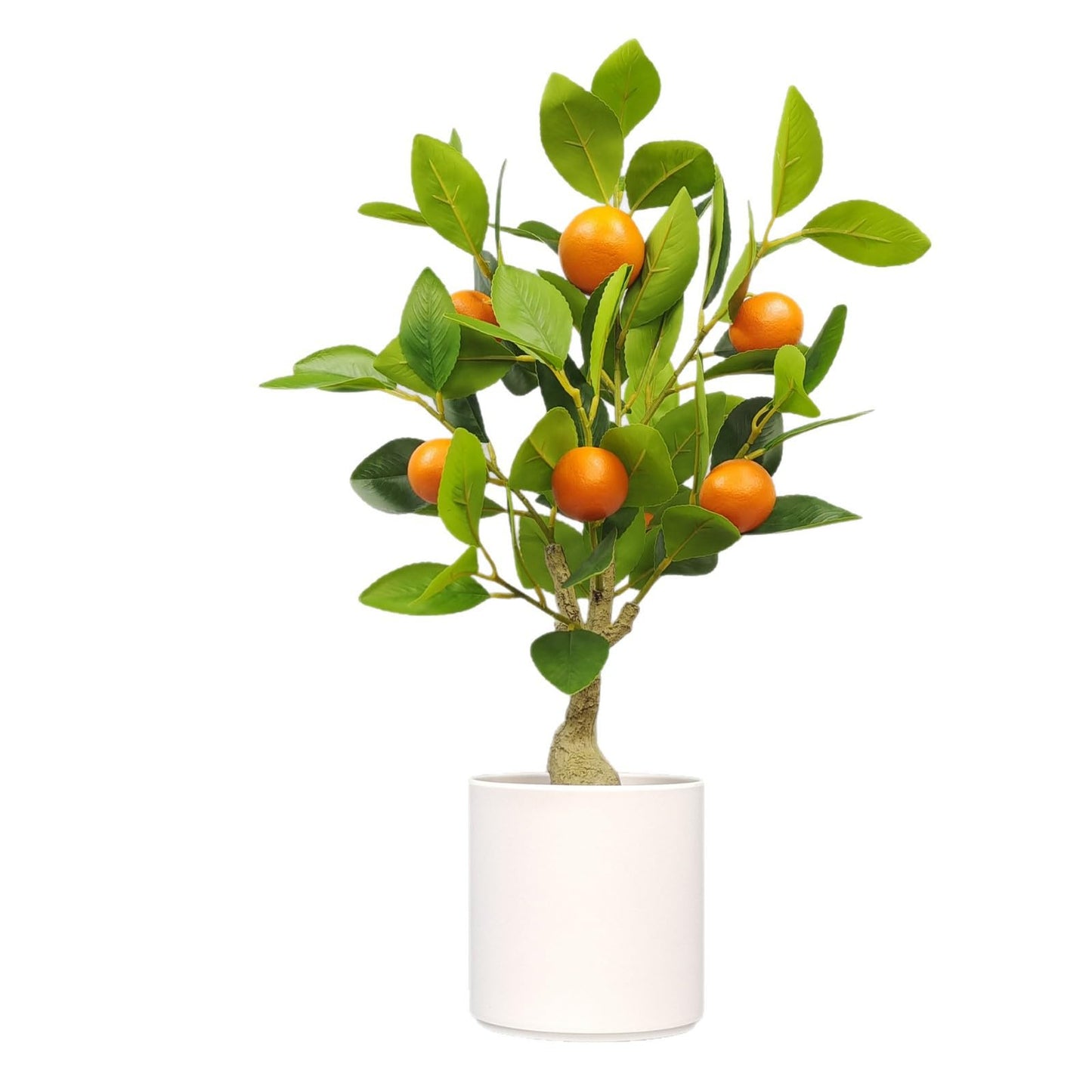 Artificial Lemon Tree 20.5 Inches Tall, Fake Potted Citrus Plant with Lemons, Faux Fruit Plant Medium Fake Houseplant for Indoor Home Office Desk Room Table Decor