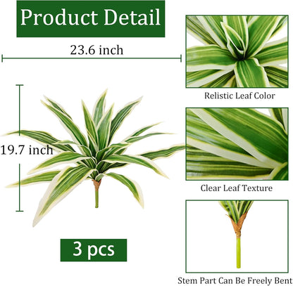 Fake Ferns, Faux Outdoor Plants UV Resistant,3D Real Touch Fake Plants Total 60 Blades,Weatherproof Artificial Plants Outdoor Indoor for Garden Porch Home Office Decor
