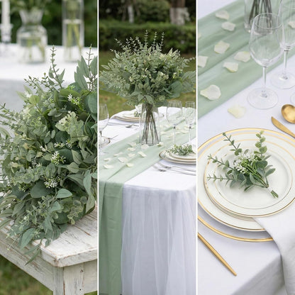 130 Pcs Artificial Mixed EucalyptusStems Bulk, 5 Kinds of Faux GreeneryEucalyptus Leaves Bulk for Vase Wedding DIY Bouquets Floral Arrangement Home Decor (130, Green)