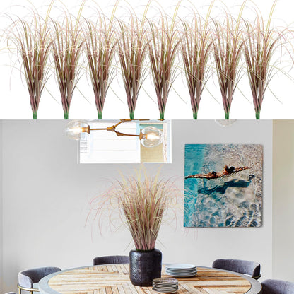 12Pcs Artificial Grass Plants, Faux Shrubs Wheat Grass, Artificial Tall Grass Fake Plants for Outdoor Decor,Artificial Greenery Stems Weed for Room Indoor Home Decor