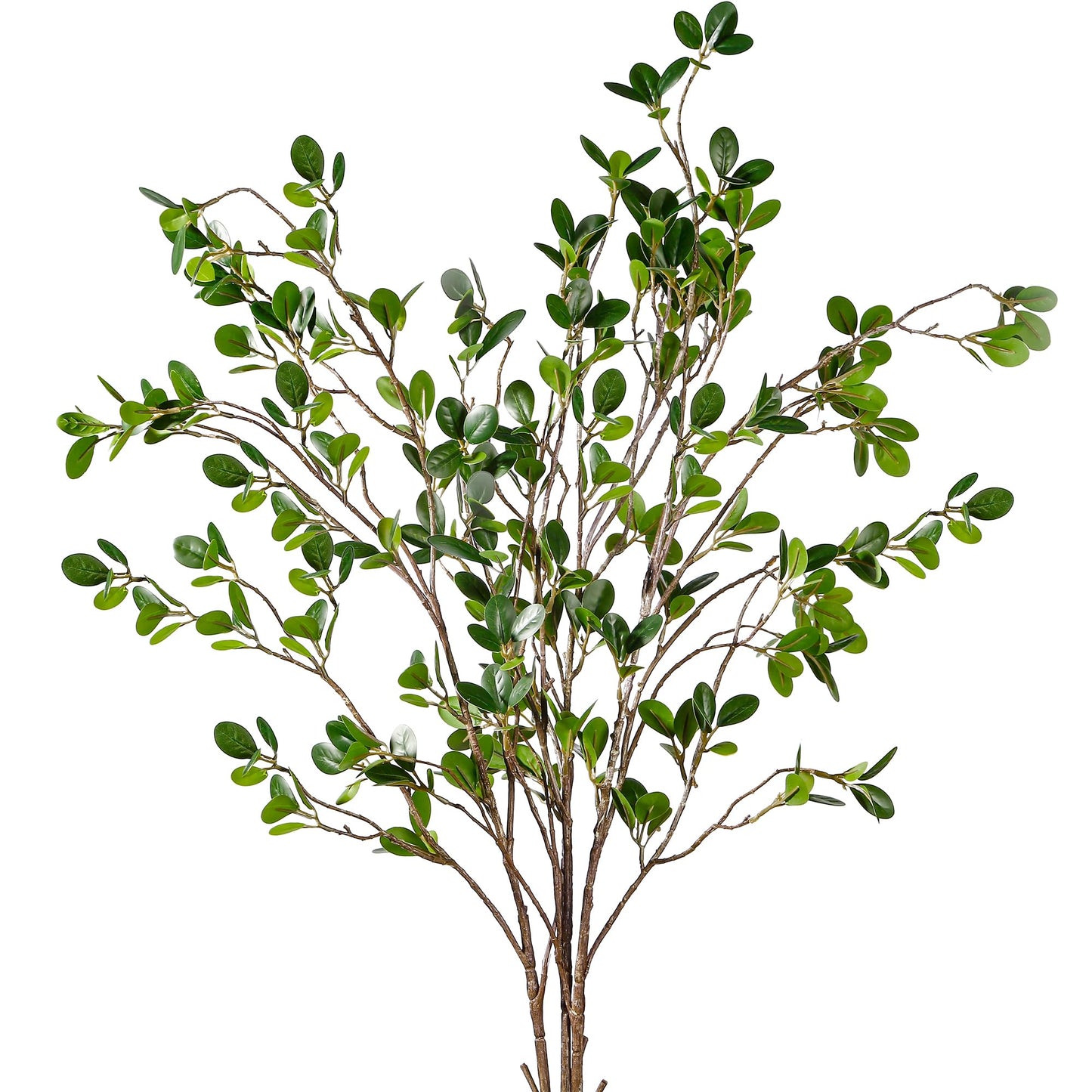 43’’ 4Pcs Artificial Ficus Branches Faux Leaf Spray Green Eucalyptus Branches Artificial Greenery Stems Fake Ficus Twig Plants for Home Office Wedding Vase Filler Shop Decoration