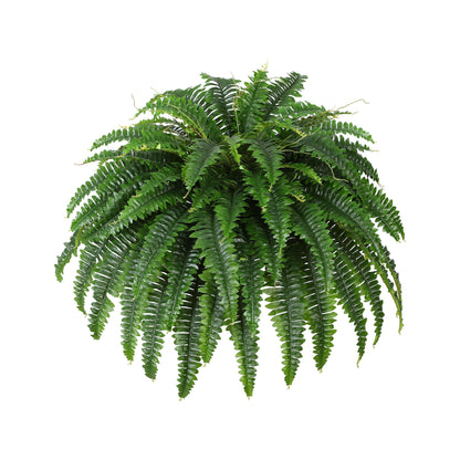 Artificial Boston Fern Bush Large Artificial Ferns for Outdoors, 45Inch Large Faux Ferns, Suitable for Office & Living Room Decor, 55Branches for Each Bouquet