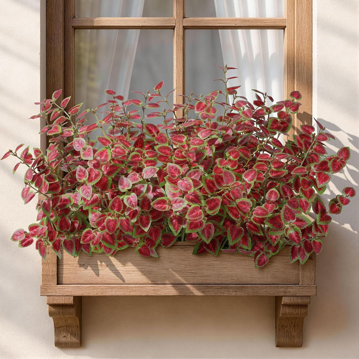 Artificial Plants Outdoor, Faux Greenery Plants Outdoor UV Resistant Silk Plants with Stems, Fake Plants for Outside Planter Front Porch Patio Pathway Decoration