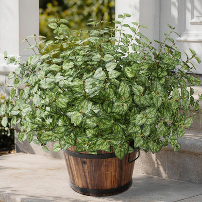 Artificial Plants Outdoor, Faux Greenery Plants Outdoor UV Resistant Silk Plants with Stems, Fake Plants for Outside Planter Front Porch Patio Pathway Decoration
