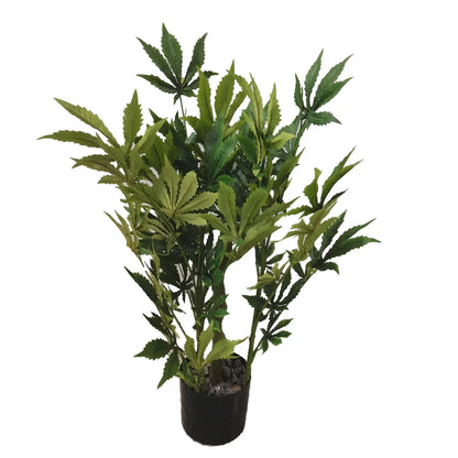 Faxu Home Decor Artificial Hemp Plant Fake Marijuana Plants for Indoor Use