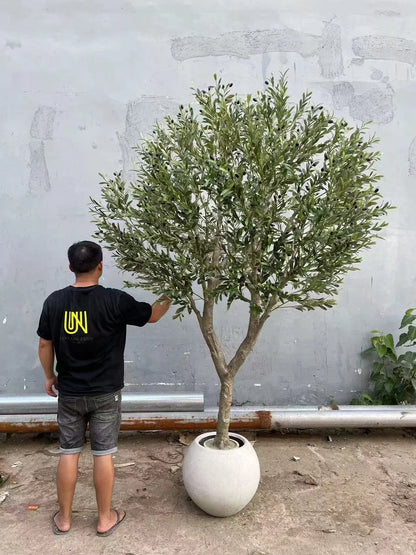 Hot Selling 7FT Artificial Olive Tree with Fruit Home Use Plastic Plants