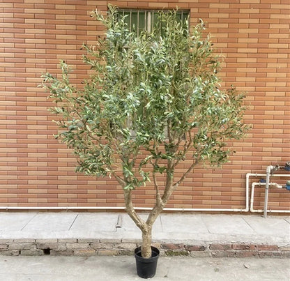 Large Old Artificial Olive Tree for Office Shopping Mall Store Decoration New Fake Grass Branch Plant Made of Plastic Fiberglass